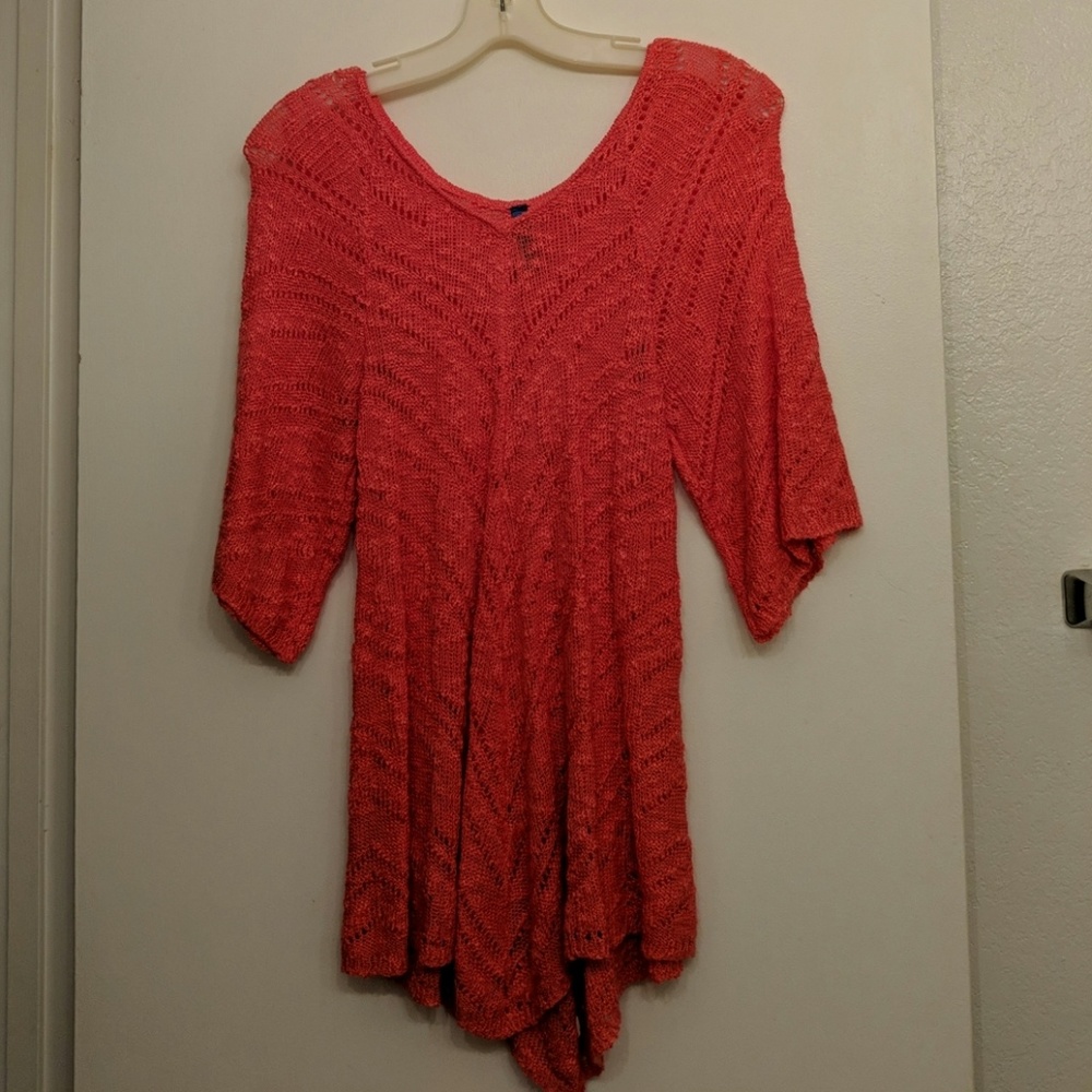 Pink long flow shirt
